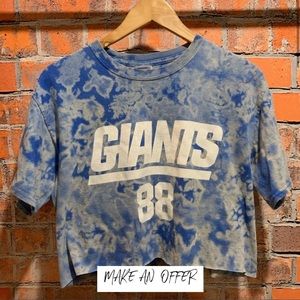 Custom made NY Giants acid wash tee